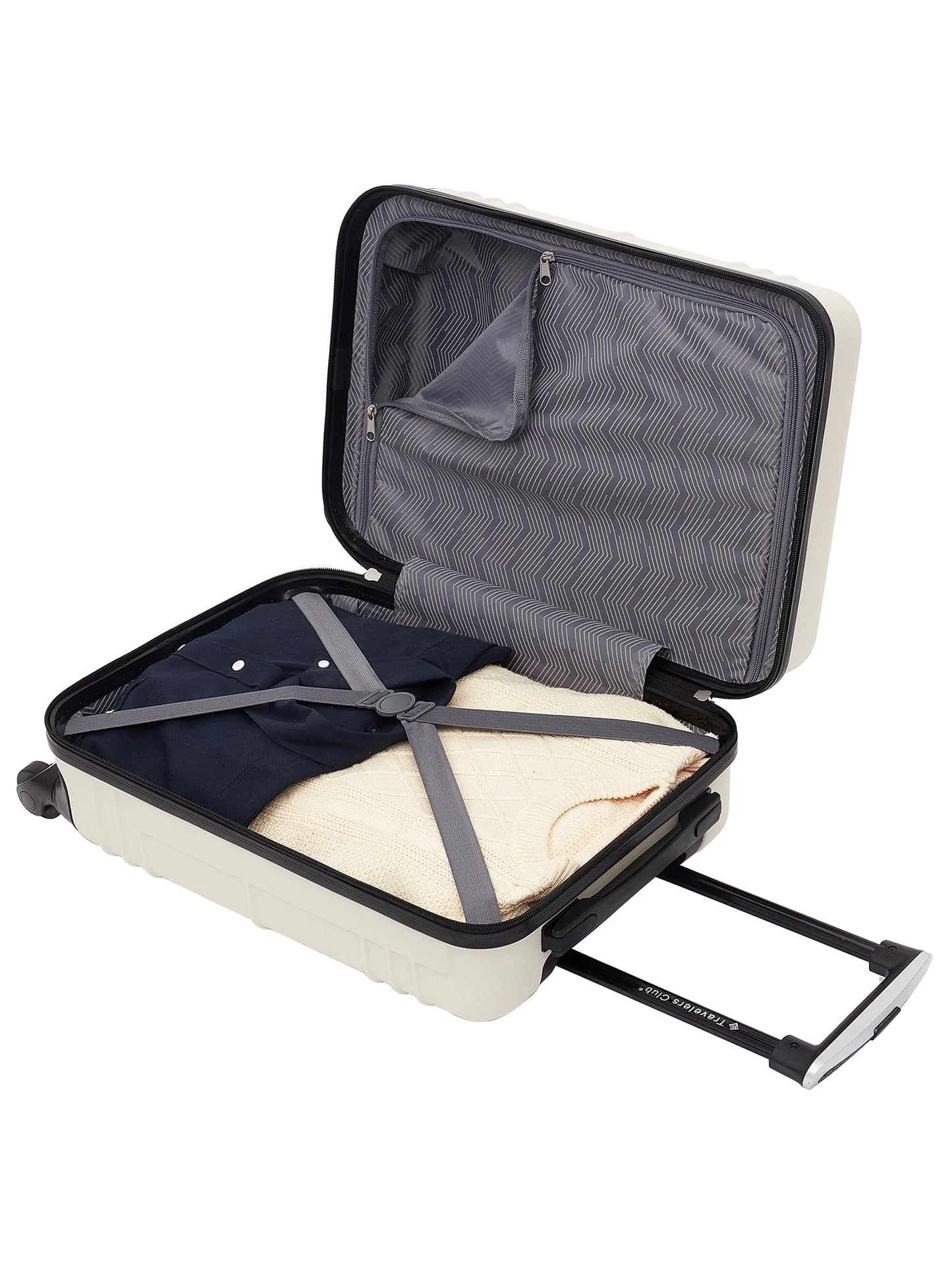Travelers Club Richmond Hardside 20" Rolling Carry-on Luggage - Bone white