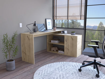 L Shaped Desk, Corner Desk with Sotrage Cabinets, Computer Desk Home Office Desk Writing Study Gaming Table Workstation for Home Game