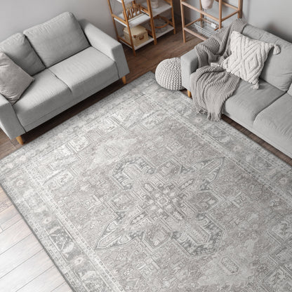 Apache Chenille Area Rug, Gilbert Gray, 6' x 9'