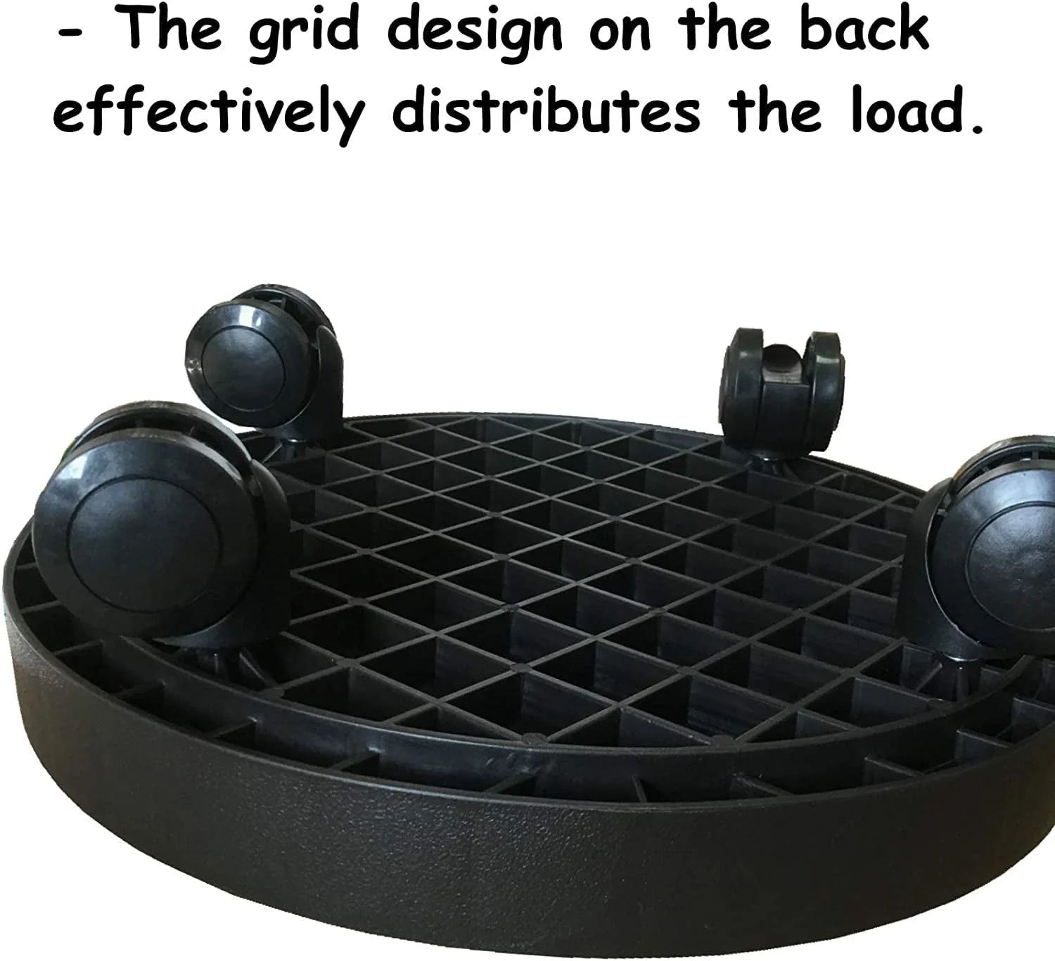 BAODELI 2 Pack of 14 inch Heavy Duty Plant Caddy with Wheels,Rolling Plant Stand Pot Trolley,Wheeled Planter Saucer Tray,Potted Flower Mover Dolly with Casters Round Coaster for Indoor Outdoor(Black)