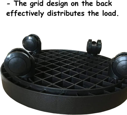 BAODELI 2 Pack of 14 inch Heavy Duty Plant Caddy with Wheels,Rolling Plant Stand Pot Trolley,Wheeled Planter Saucer Tray,Potted Flower Mover Dolly with Casters Round Coaster for Indoor Outdoor(Black)