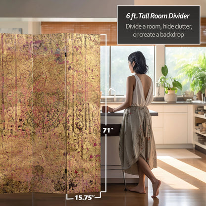 6 ft. Tall Double Sided Golden Hour Canvas Room Divider