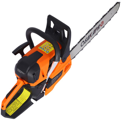 58cc 2-Cycle Gas Powered Chainsaw, 22inch Gasoline Chain Saw for Trees Wood Cutting, EPA Compliant