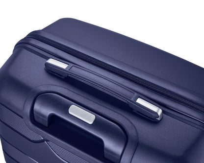 TRAVLR 100% PP Break Resistant Lightweight Expandable 20" Carryon Cabin Luggage Trolley Coral Blue.