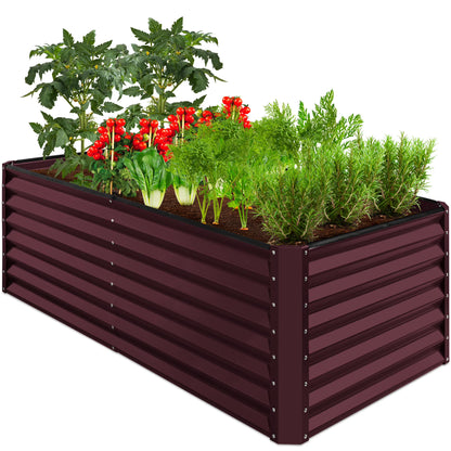 Best Choice Products 6x3x2ft Outdoor Metal Raised Garden Bed, Planter Box for Vegetables, Flowers, Herbs - Gray