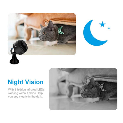 Mini WiFi Camera-1080P Home Video Audio Recorder Camcorder Night Vision Micro Cam-Smart WiFi Portable Home Office Warehouse Store Shop Indoor Room Cameras