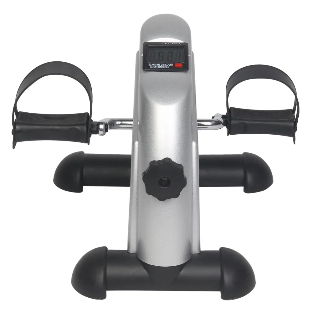 Ktaxon Portable Mini Bike Desk Exercise, Home Office Mini Peddle Bike with LCD Screen, 220 lb Maximum Weight (Silver)