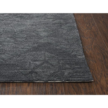 Alora Decor Emerson 5' x 8' Diamond Dk. Grey/Gray/Rust/Blue Hand-Tufted Area Rug