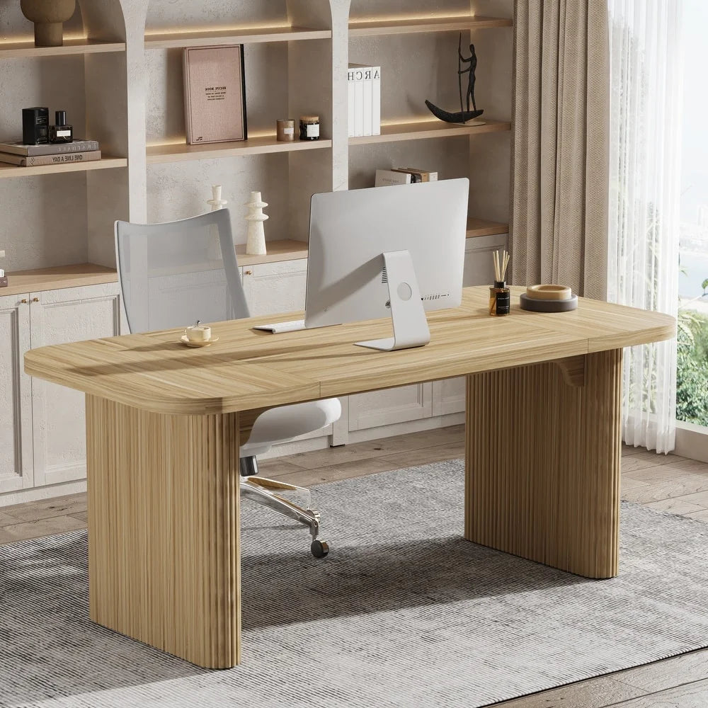 Tribesigns 63'' Computer Desk, Simple Rectangular Writing Table for Home Office Study Room Bedroom
