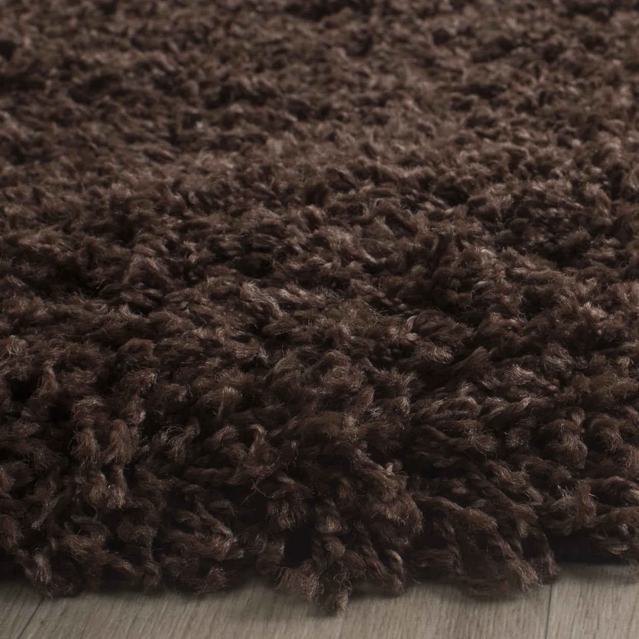 SAFAVIEH Laguna Neven Plush Solid Shag Area Rug, Brown, 8'6" x 12'
