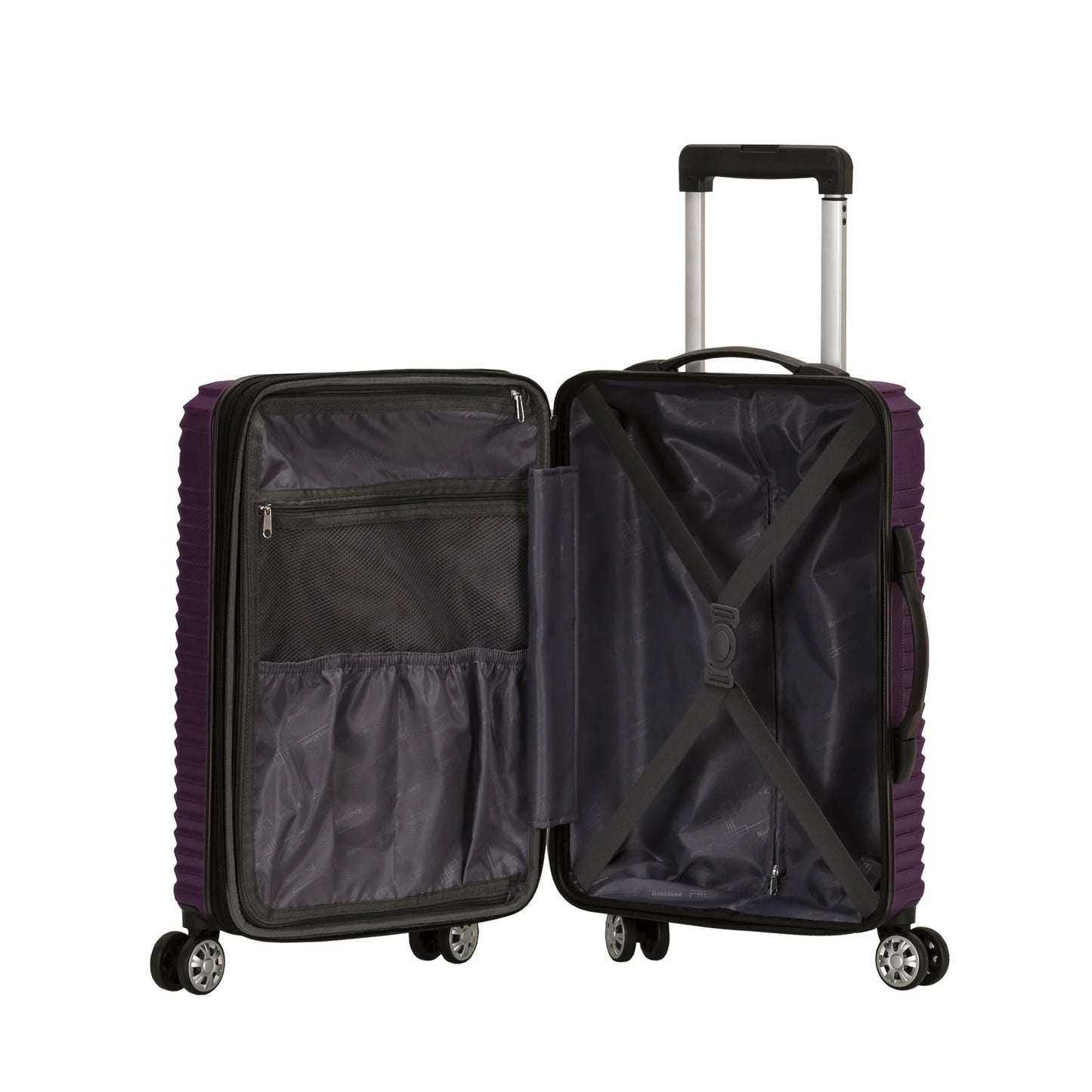 Rockland STAR TRAIL 2 PC ABS LUGGAGE SET-Color:Purple