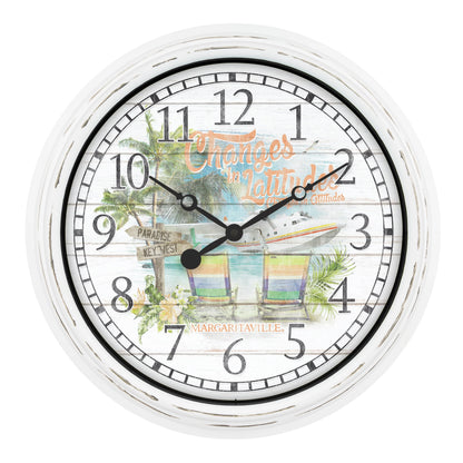 La Crosse Clock 15.75" Margaritaville “Changes in LatitudesIndoor/Outdoor Quartz Wall Clock, 404-3841MV