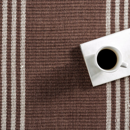 Rugs USA Hawthorn Striped Wool Area Rug, 4' x 6', Hawthorn Ivory