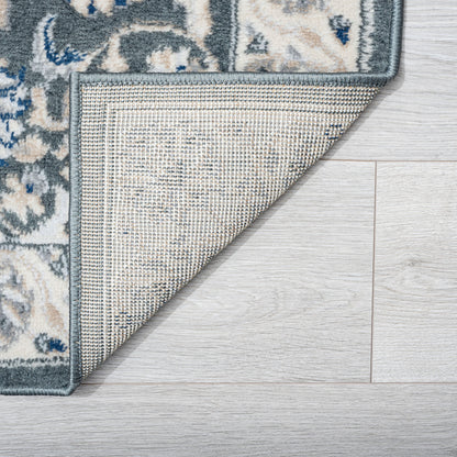 Madison Traditional 8' x 10' Gray Polypropylene Indoor Area Rug