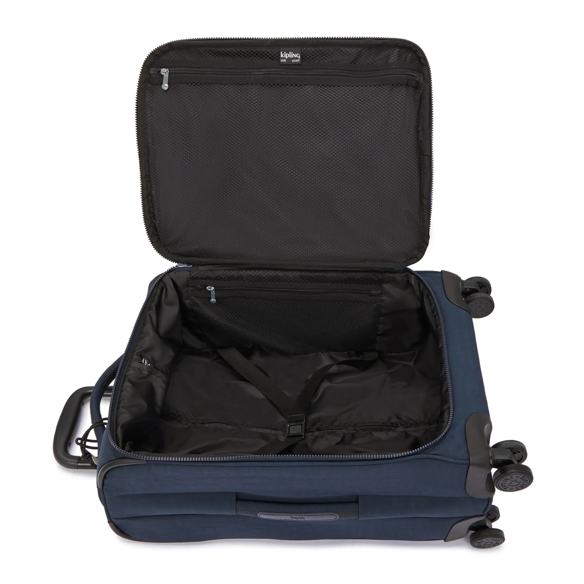 Kipling New Youri Spin Small 4 Wheeled Rolling Luggage Black Noir
