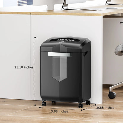 Bonsaii Paper Shredder 18-Sheet Cross-Cut Shredder for Home Office with Wastebasket