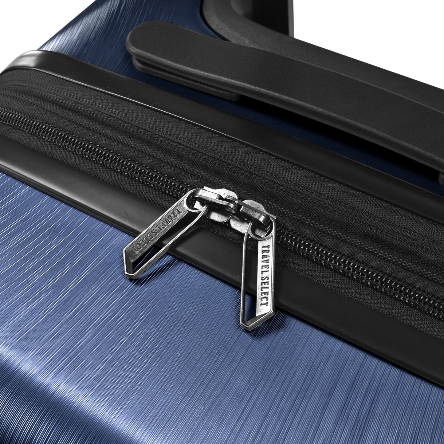 Travel Select Sunny Side Hardside Spinner Luggage with Spinner Wheels, Navy, 30" Large Checked