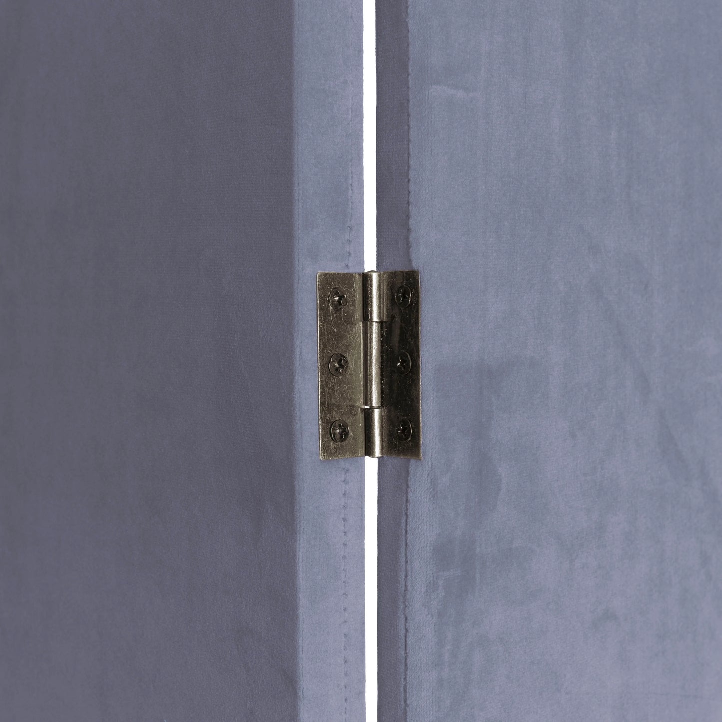 6 ft. Classic Arch Velvet Room Divider Lilac 3 Panel