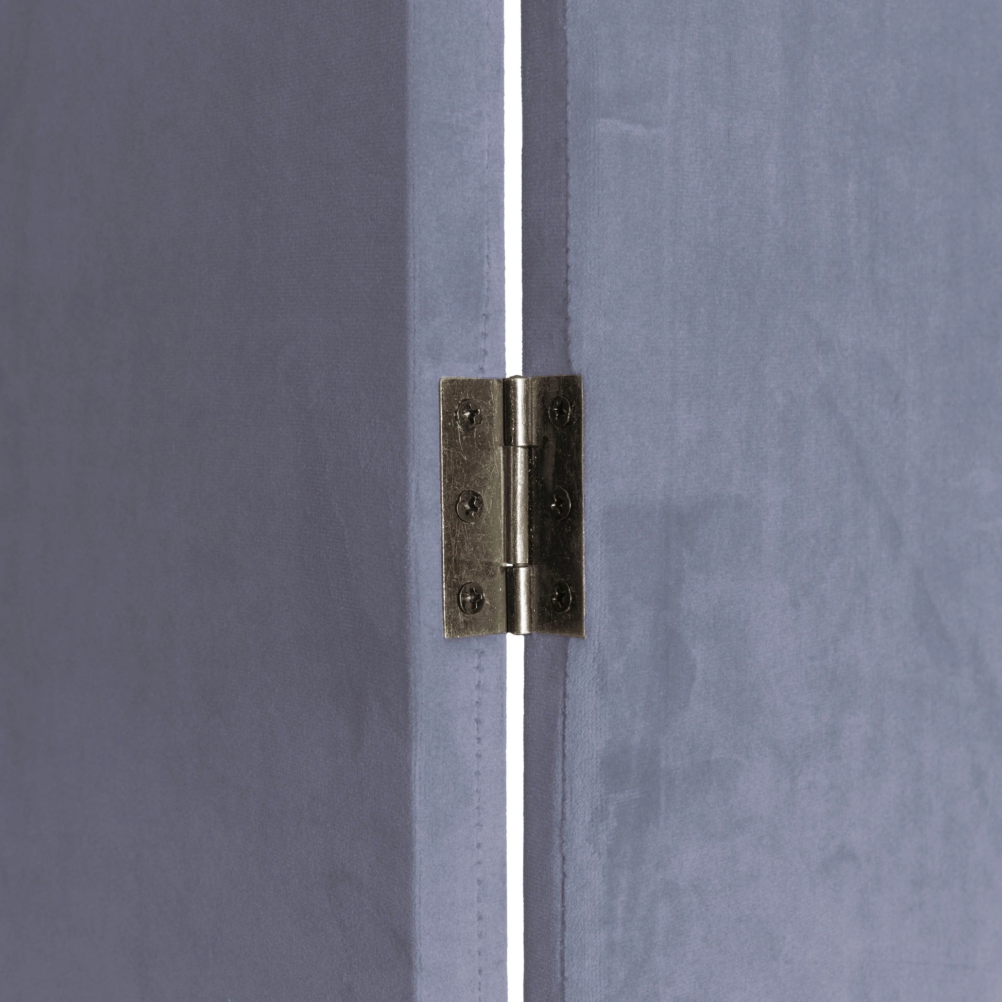 6 ft. Classic Arch Velvet Room Divider Lilac 3 Panel
