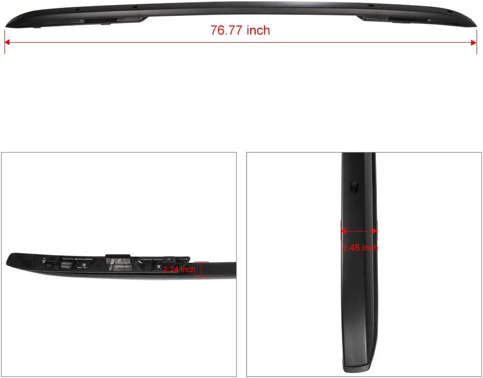 ECCPP Roof Rack Side Rails Luggage Cargo Carrier Roof Side Rails Fit for Jeep Renegade 2015-2022,Travel Essentials Black Aluminum Roof Rack Cross Bars Cross Rails