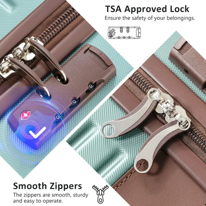 Hardshell Luggage Set with TSA Lock, 360° Spinner Wheels, Lightweight Durable Travel Suitcases