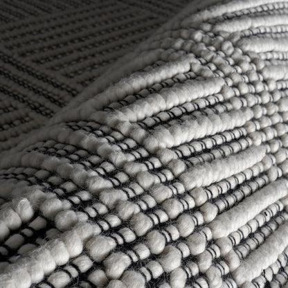 Rugs USA Devon Wool Blend Area Rug, 5' x 8', Devon Ivory