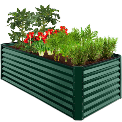 Best Choice Products 6x3x2ft Outdoor Metal Raised Garden Bed, Planter Box for Vegetables, Flowers, Herbs - Gray