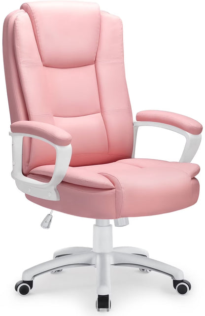 Waleaf Home Office Chair, 400LBS 8Hours Heavy Duty Design, Ergonomic High Back Cushion Lumbar Back Support, Computer Desk Chair, Big and Tall Chair for Work