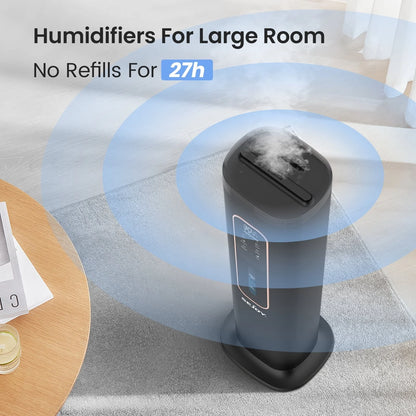 Sejoy Humidifiers for Bedroom Large Room Home.1GAL/8L Top Fill Floor Ultrasonic Humidifiers with 3 Mist Speed,Remote,Quiet Humidification for Plants and Baby Infant,Black