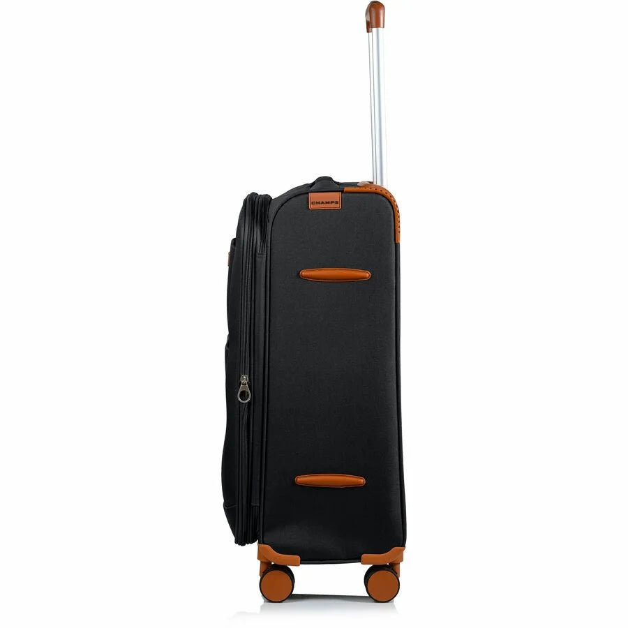 CHAMPS Classic Collection, 3-piece Softside Luggage set, Black