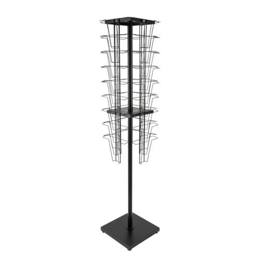 Modern Rotating Brochure Display Stand Detachable Magazine Rack With 36 Pockets