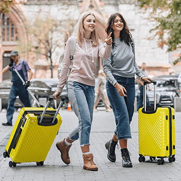 3 Piece Set Luggage Set Expandable(only 28") TSA Lock Spinner Double Wheels, Carry on and Checked Suitcase