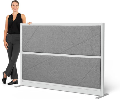 Stand Up Desk Store Tranquility Modular Wall and Sound Absorbing Room Divider | Sound Dampening Acoustic Modular Wall Panels for Office | Cubicle Noise Reduction and Partition (70'' x 48'')