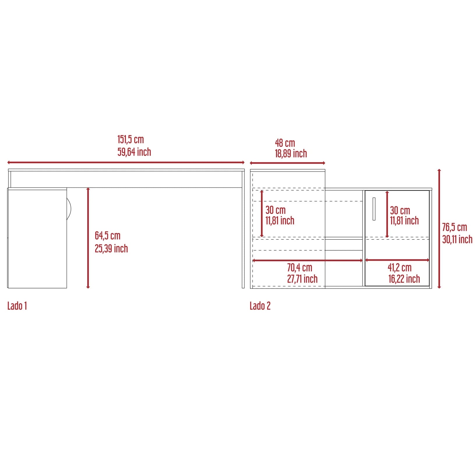 L Shaped Desk, Corner Desk with Sotrage Cabinets, Computer Desk Home Office Desk Writing Study Gaming Table Workstation for Home Game