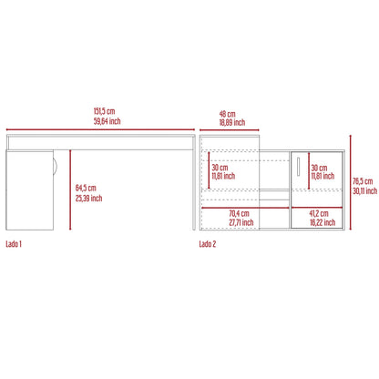 L Shaped Desk, Corner Desk with Sotrage Cabinets, Computer Desk Home Office Desk Writing Study Gaming Table Workstation for Home Game