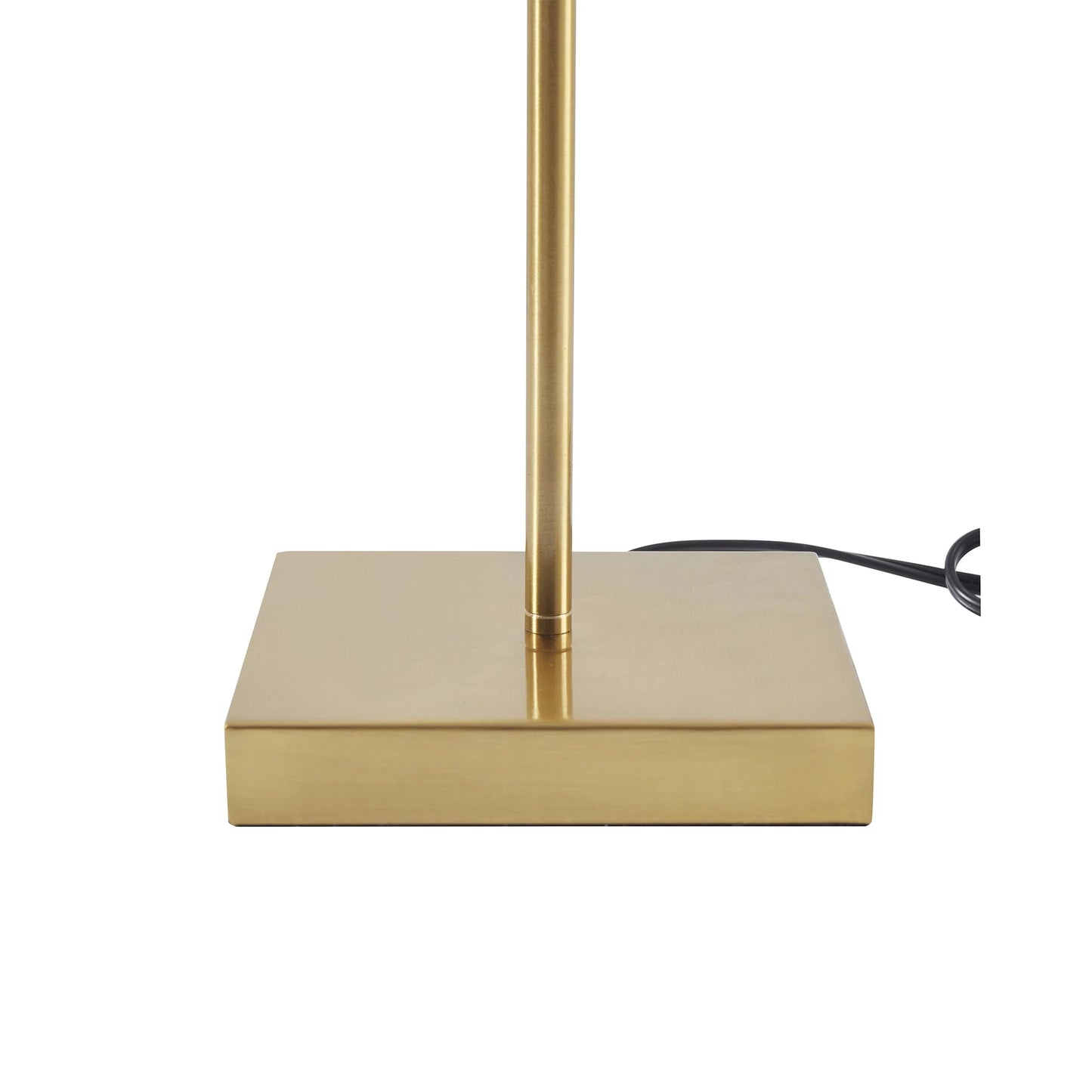 Home Decor Collection Brass Table Lamp with Pleated Shade, 21"H