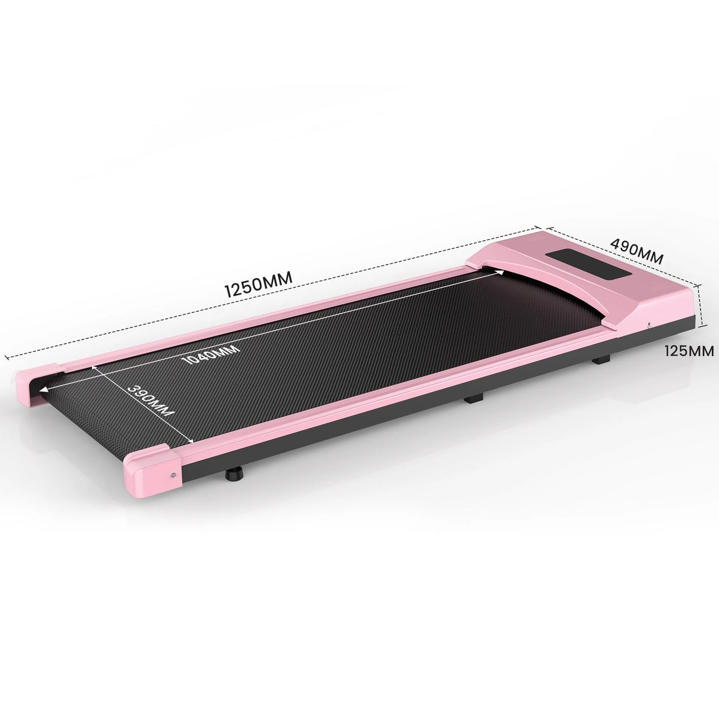 Tikmboex 2.5HP Under Desk Treadmill with LED Display Wireless Remote Control38.5" x 15" Quiet & Compact Walking Pad for Home Office, Pink