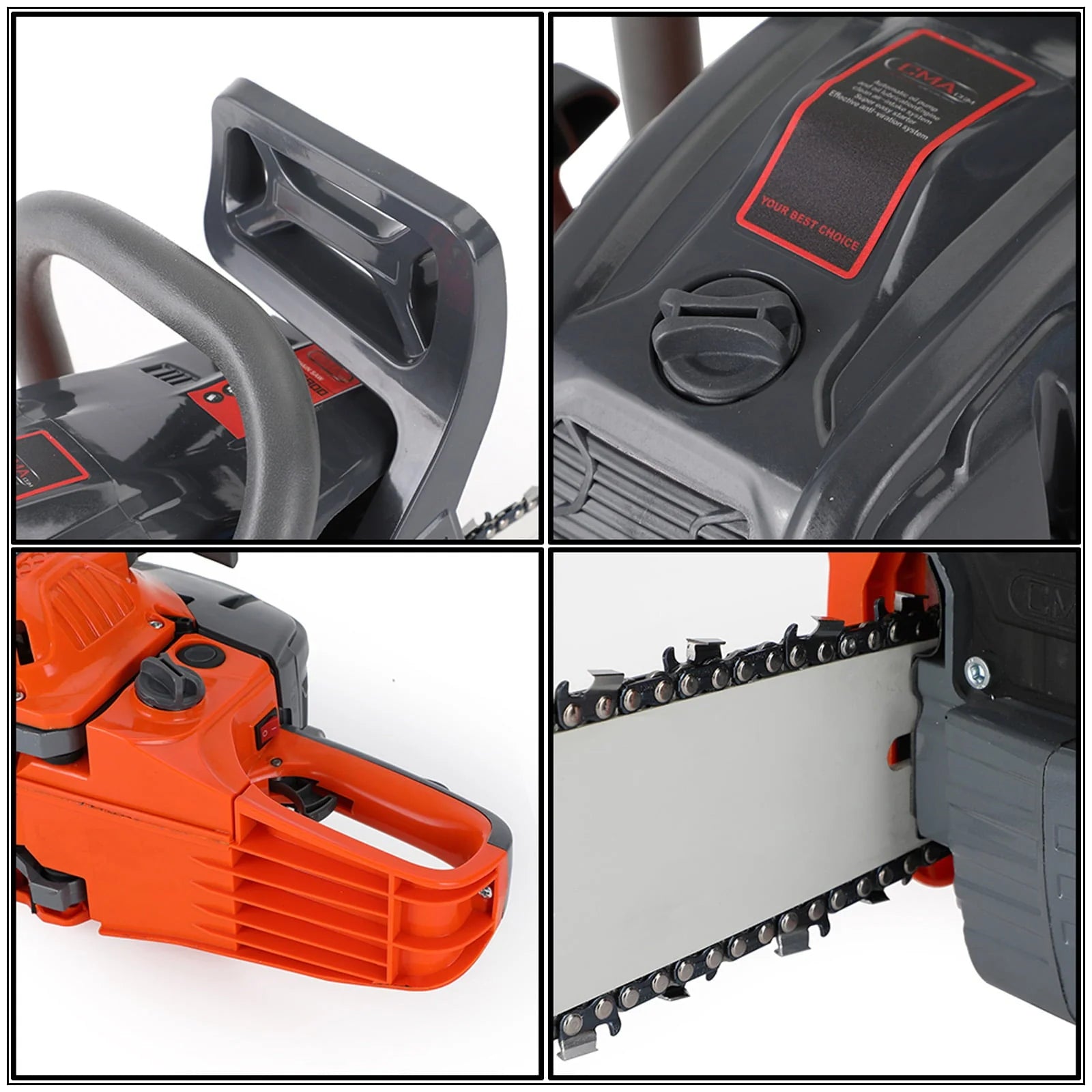 TOPTENG Gas Cordless Chainsaw 20 inch, 2-Cycle Gasoline Powered Chain Saw, 68CC Handheld Cordless Chainsaw, Automatic Chain Oiler, Garden Tool for Cutting Wood Trees