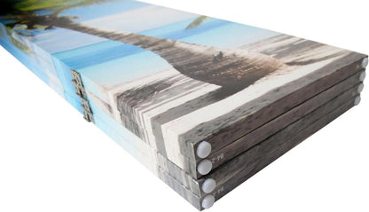 Legacy Decor 4 Panel Room Divider Privacy Screen Double Side Digital Print New York Central Park Bow Bridge