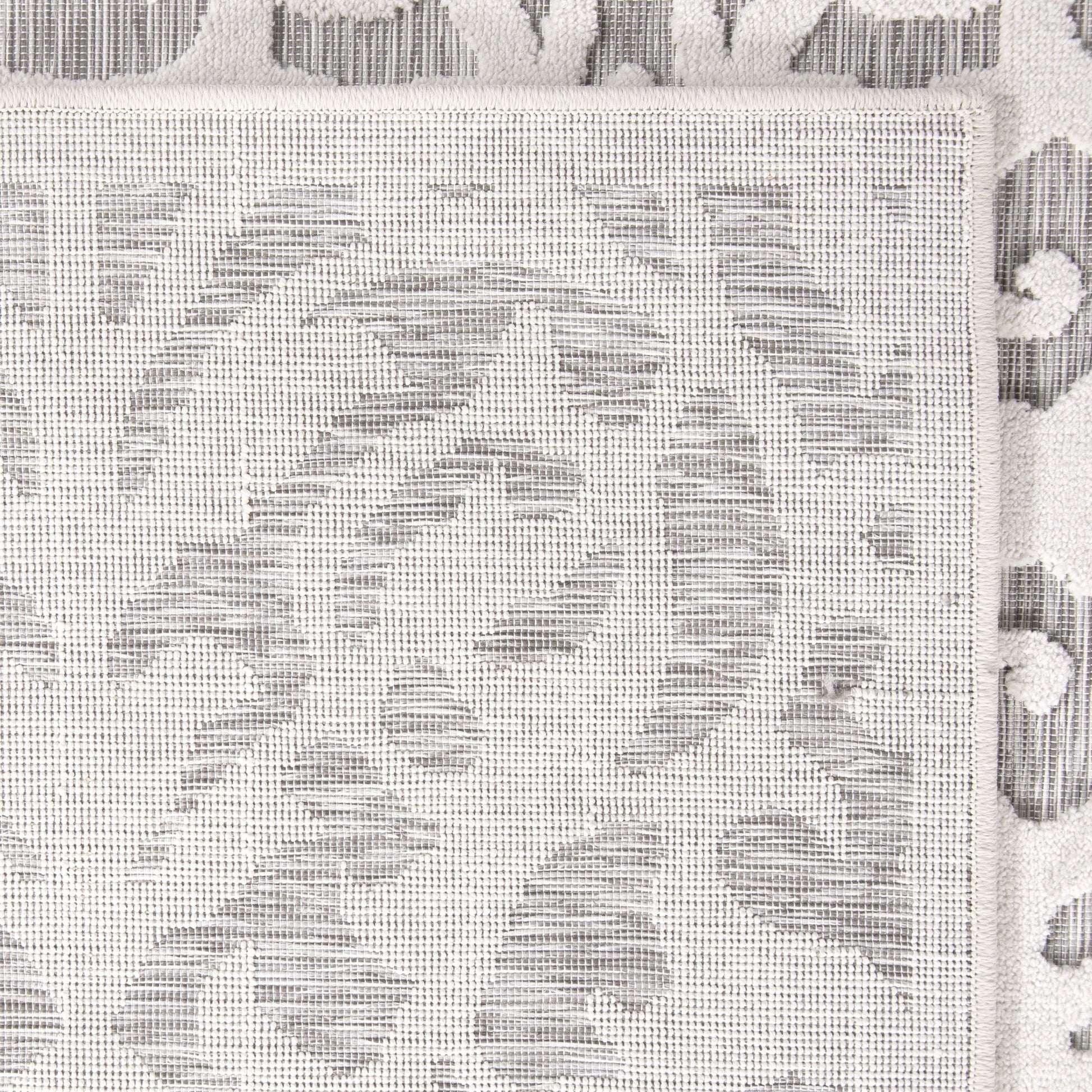 My Texas House Lady Bird, Modern Farmhouse, Damask, Indoor Outdoor Area Rug, Natural Gray, 5'3" x 7'6"