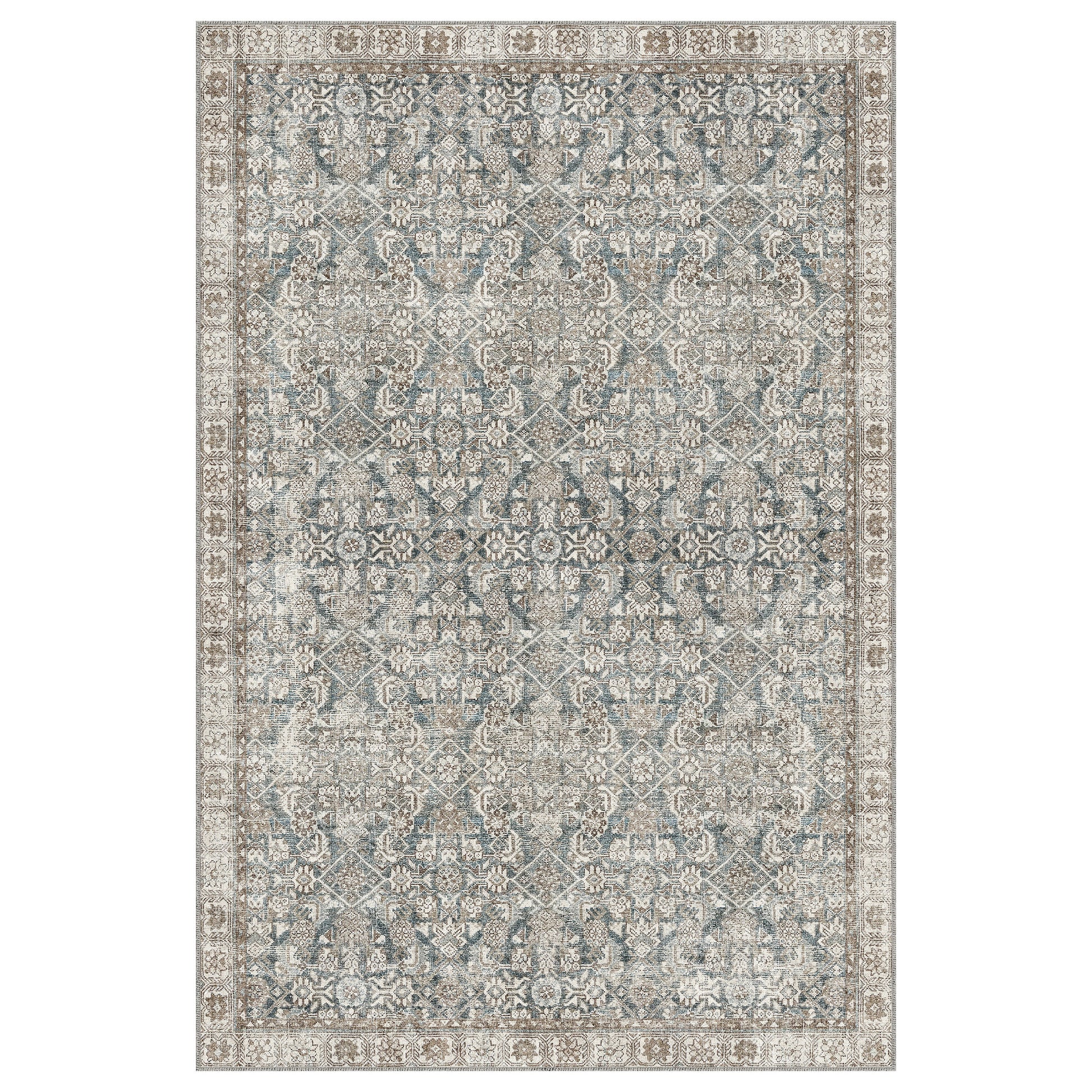 Apache Chenille Area Rug, Celyse Blue, 6' x 9'