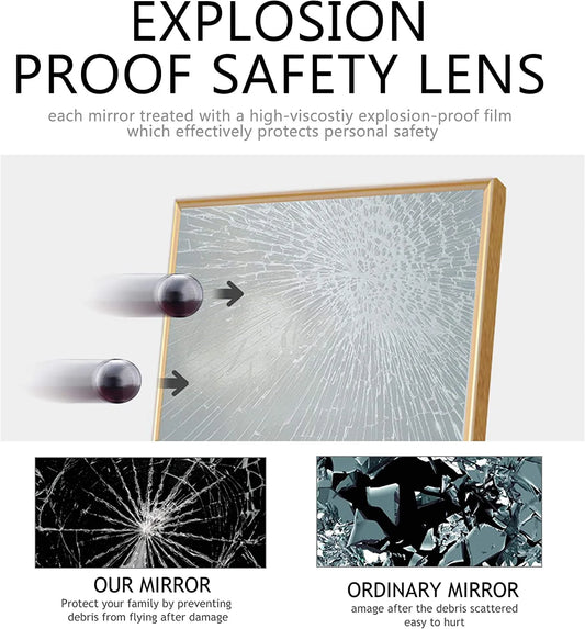 YouYeap Full Length Mirror 65"x22" Gold Rectangular Body Dressing Floor Mirrors