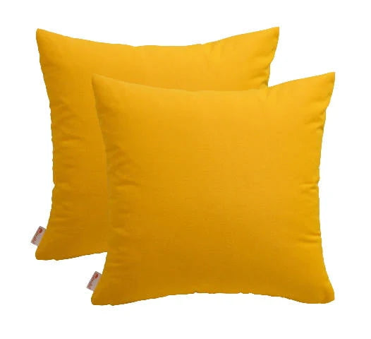 RSH Décor Indoor Outdoor Sunbrella Set of 2 Square Pillows 24" x 24", Canvas Sunflower Yellow