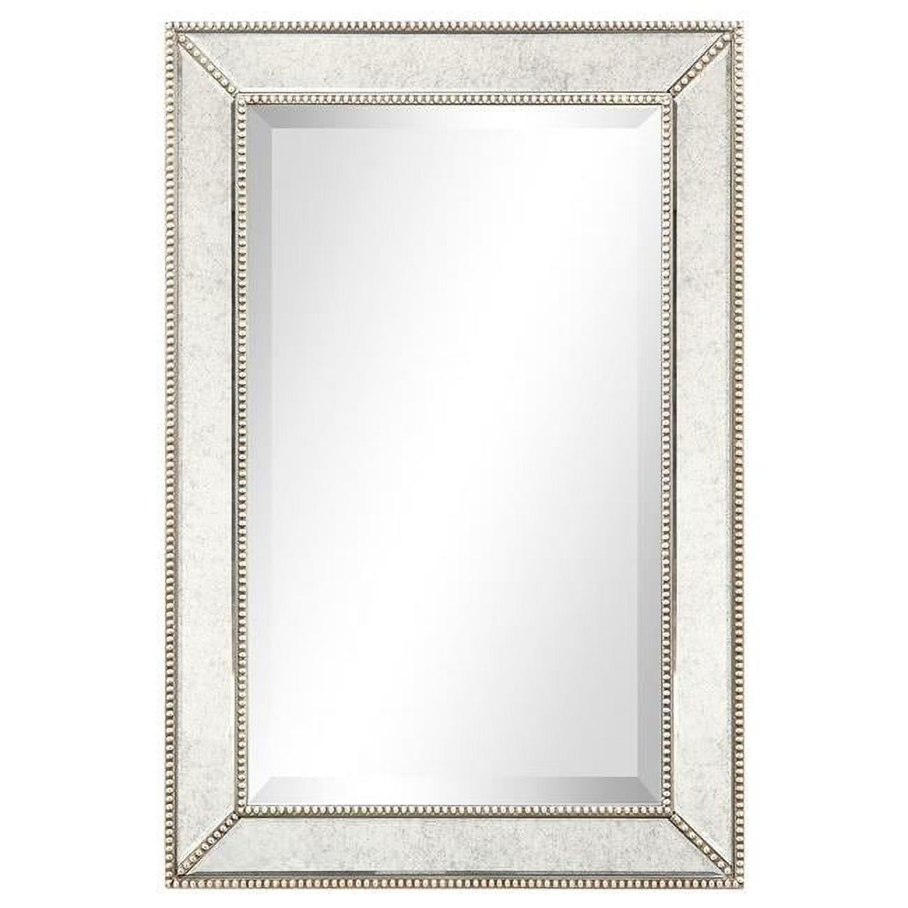 20 x 30 in. Solid Wood Frame Covered Wall Mirror with Beveled Antique Mirror Panels - 1 in. Beveled Edge
