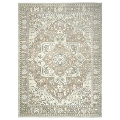 Sasha Area Rug, Adryan Beige Green, 6'6' x 9'