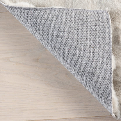 nuLOOM Jeni SuperiorWash Solid Faux Rabbit Machine Washable Area Rug, 2' 6" x 8', Runner, Jeni Grey