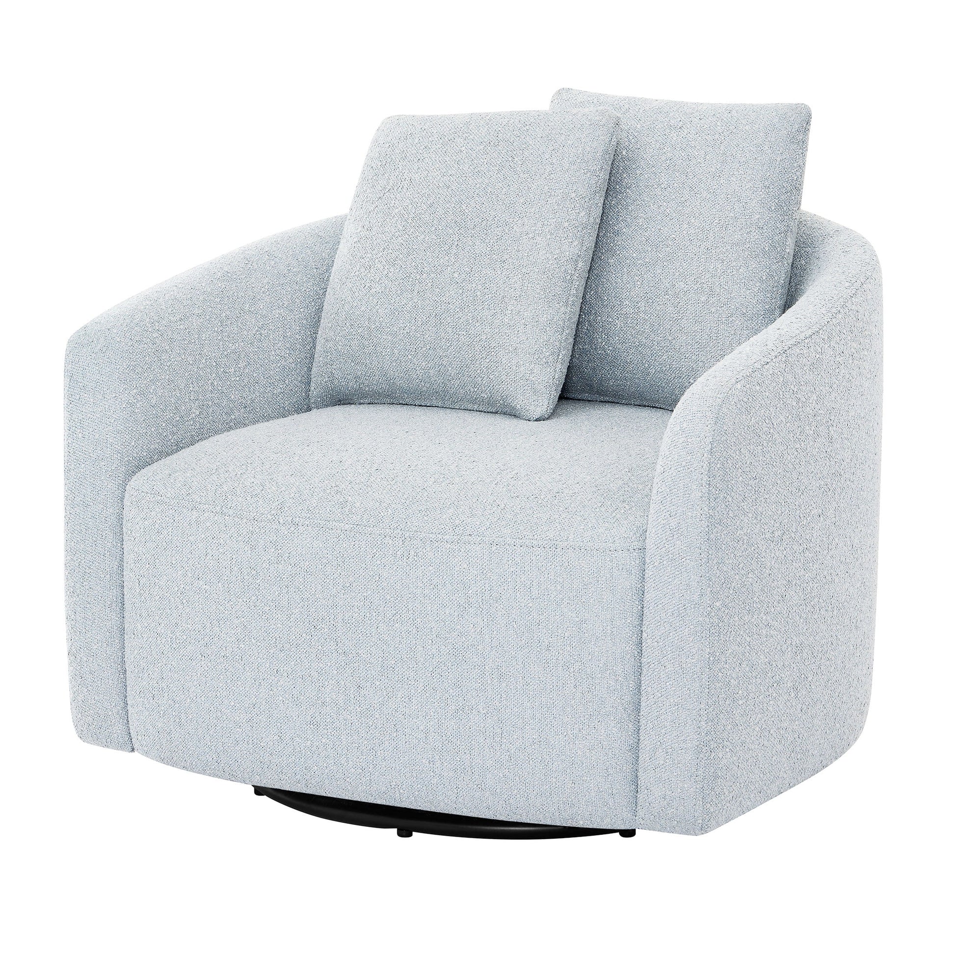 Beautiful Drew Kids Accent Chair by Drew Barrymore, Cornflower Bouclé Fabric