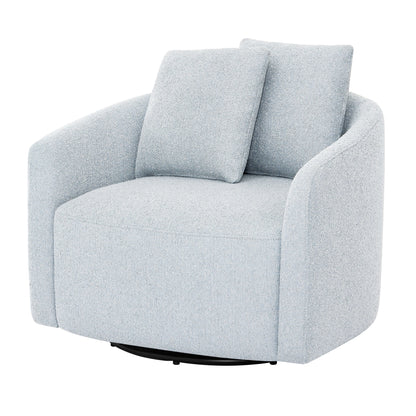 Beautiful Drew Kids Accent Chair by Drew Barrymore, Cornflower Bouclé Fabric