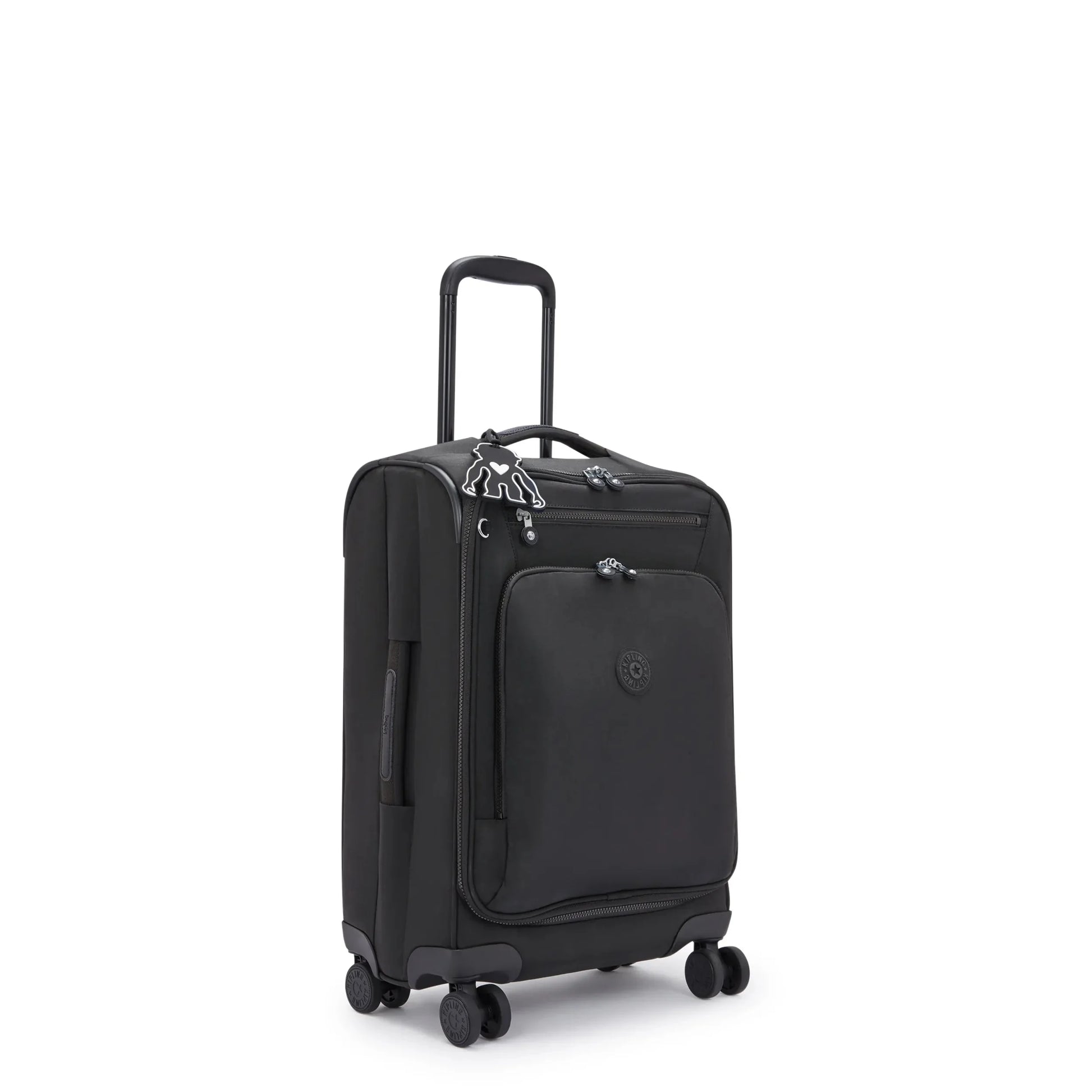 Kipling New Youri Spin Small 4 Wheeled Rolling Luggage Black Noir