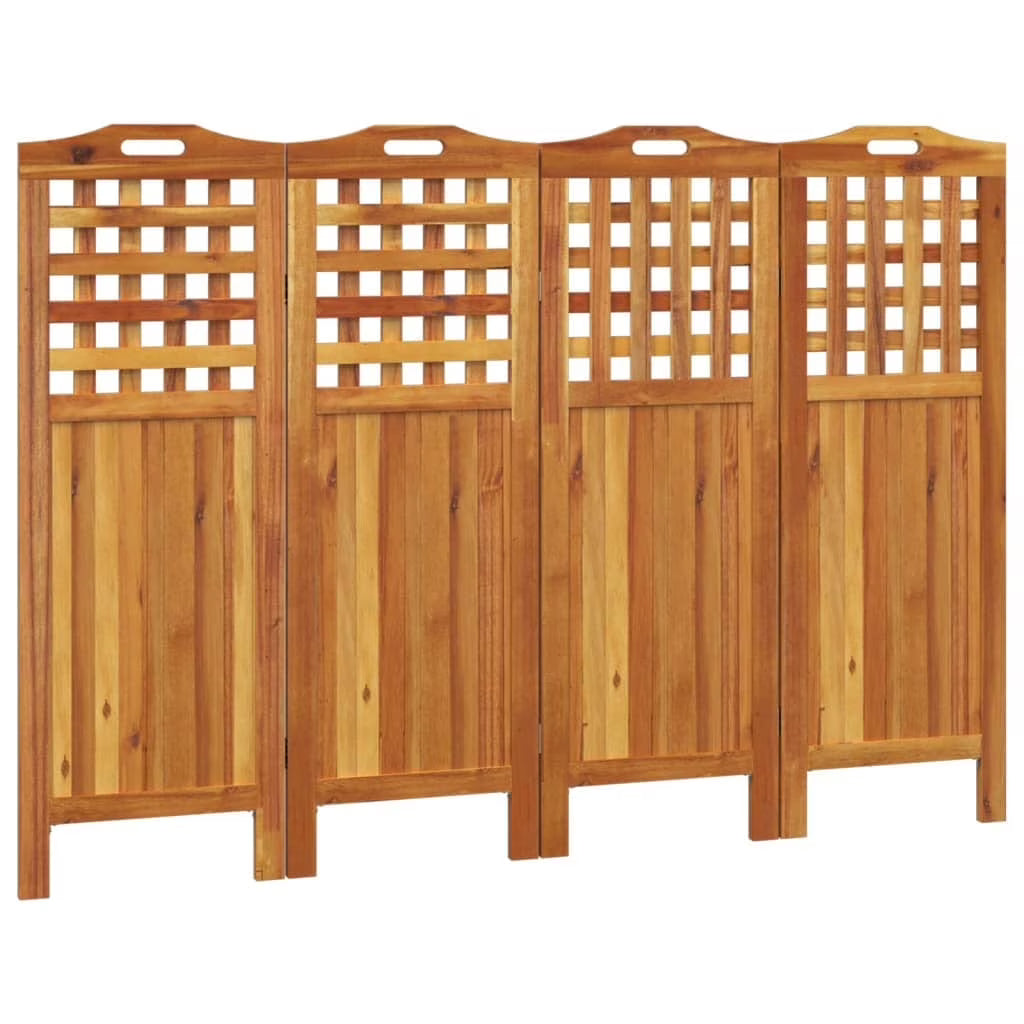 vidaXL 3 Panel Room Divider Privacy Room Divider Screen Solid Wood Acacia
